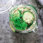 quick dill pickles in a jar also refined sugar free.