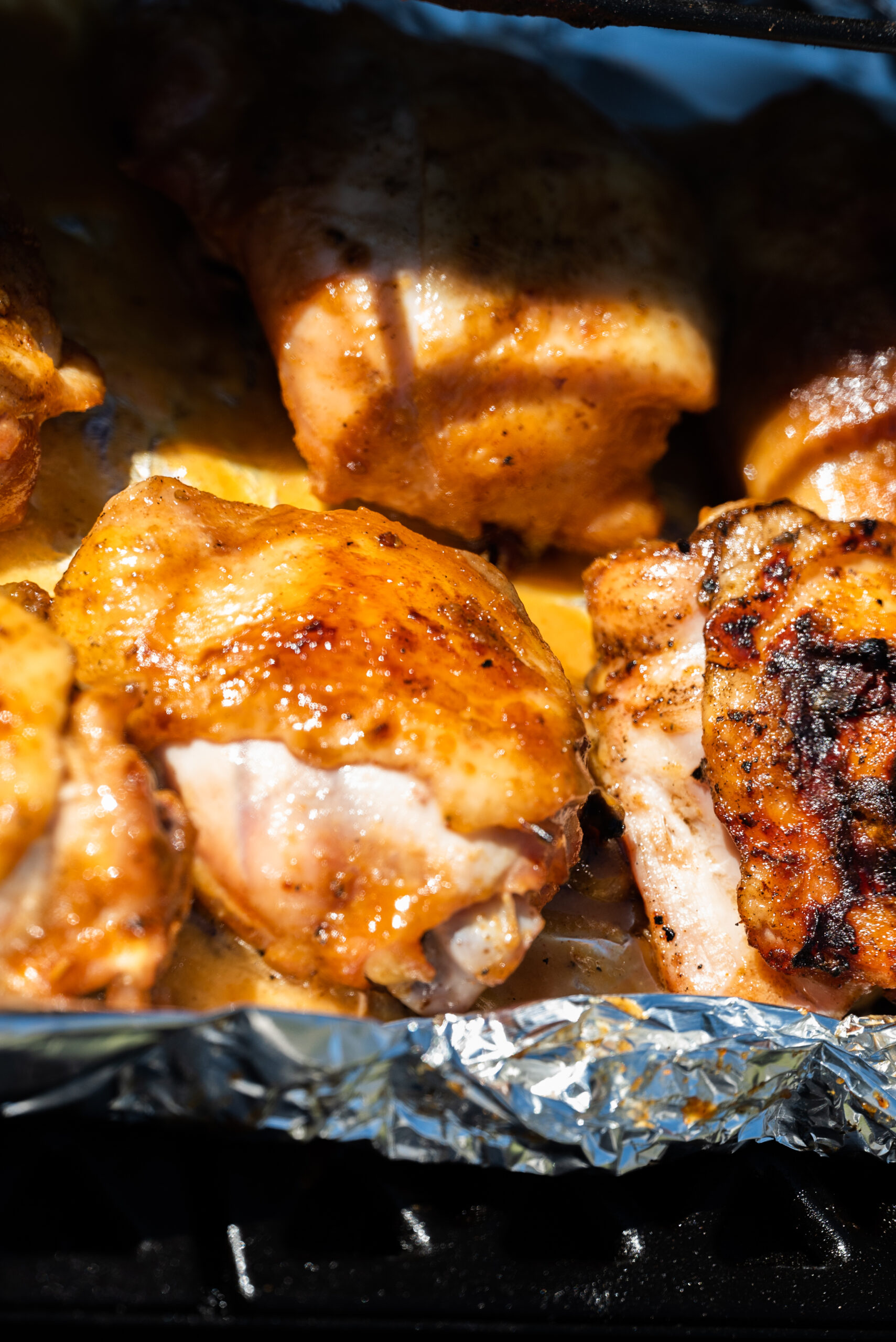 Pellet Grill Chicken Thighs Shutter + Mint