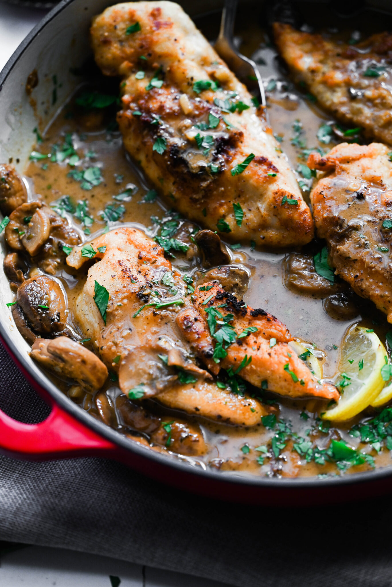 Copycat Cheddar's Dijon Chicken and Mushrooms Shutter + Mint