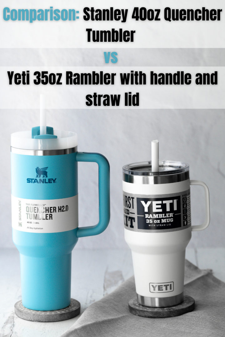 Stanley 40oz Quencher Tumbler vs Yeti 35oz Rambler Shutter + Mint