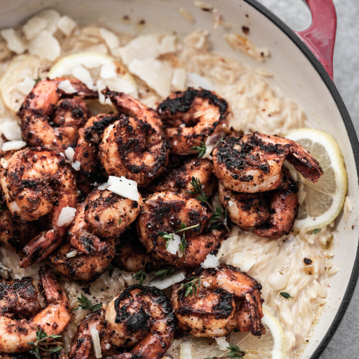 Blackened Shrimp Alfredo Shutter + Mint
