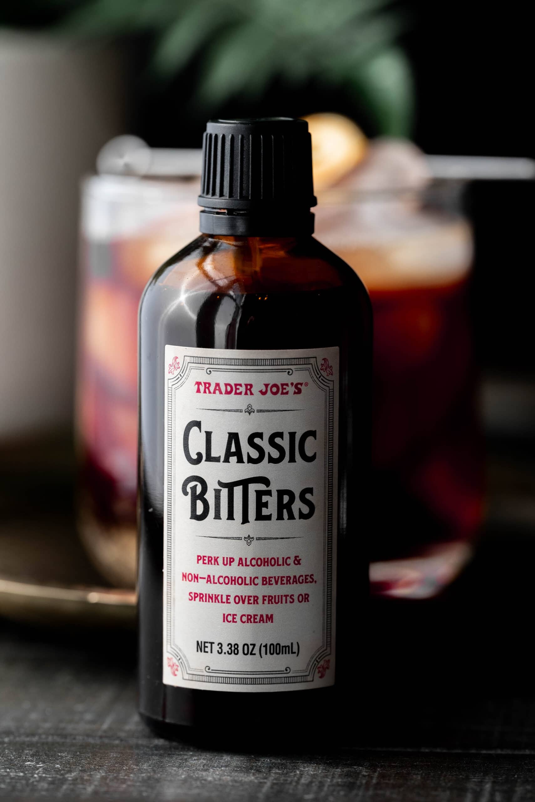 Close up of Trader Joe's Classic Bitters. 