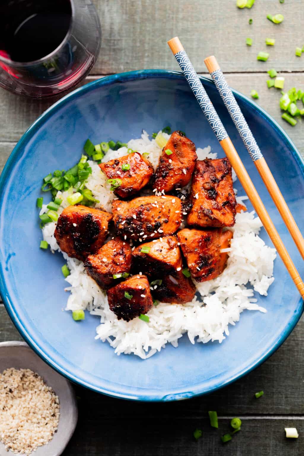 Honey Garlic Salmon Bites - Shutter + Mint