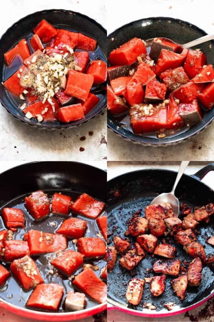 Honey Garlic Salmon Bites - Shutter + Mint
