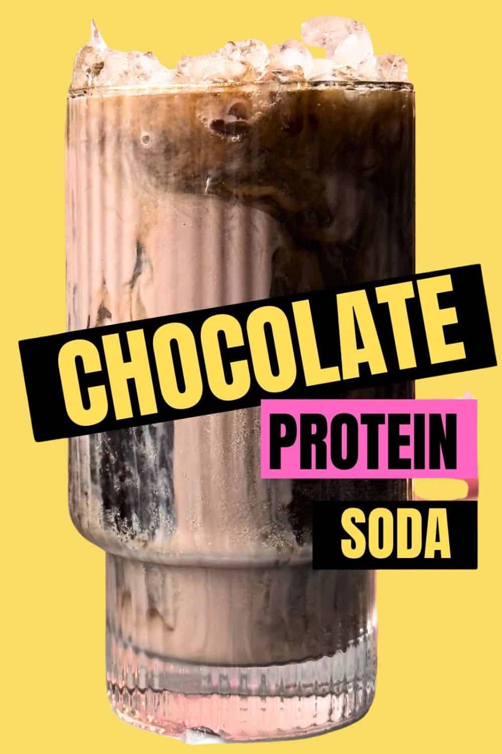 Image for pinterest of protein soda.