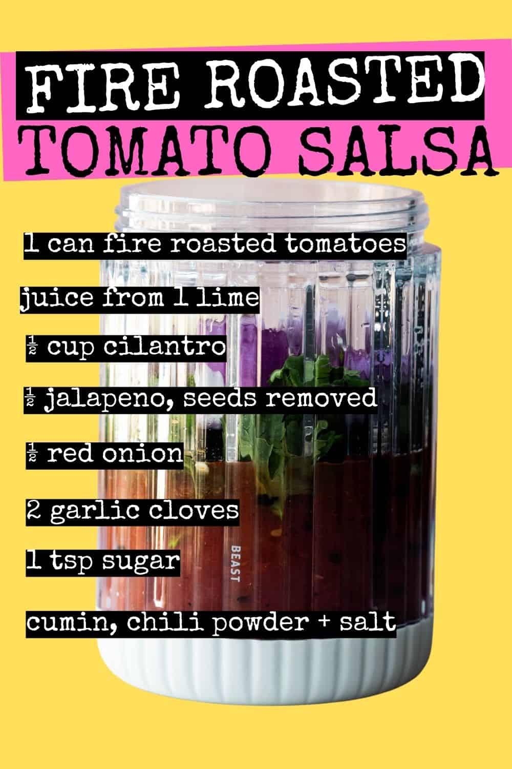 Fire roasted salsa infographic recipe. 
