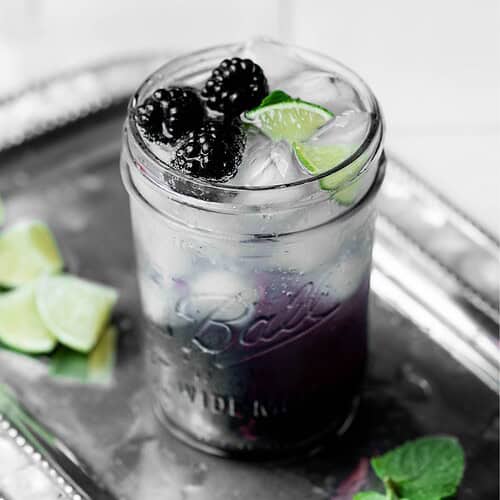 Hero image blackberry mojito mocktail by Shutter and Mint.