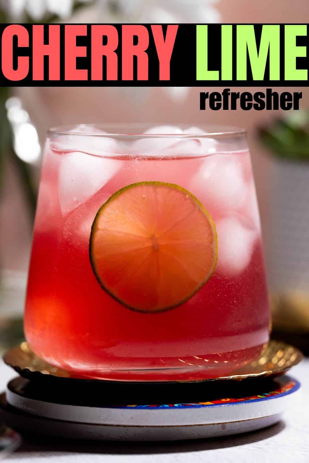 Image with text overlay made for Pinterest with original drink image in the center.