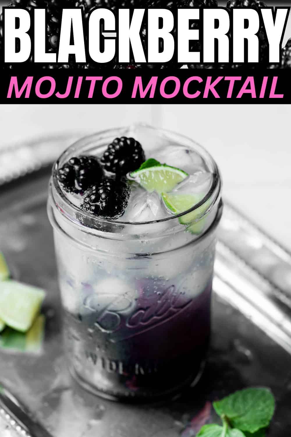 Pinterest image of a drink with text overlay.