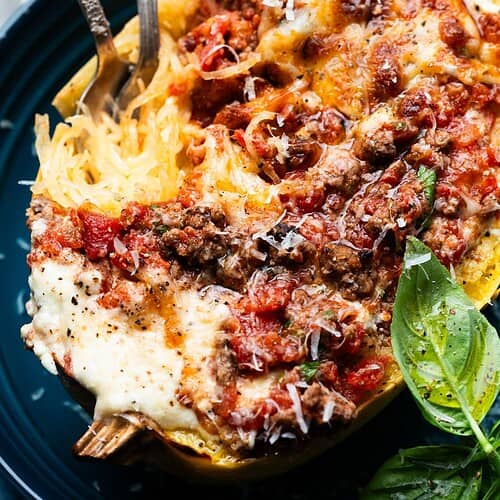 Lasagna Stuffed Spaghetti Squash